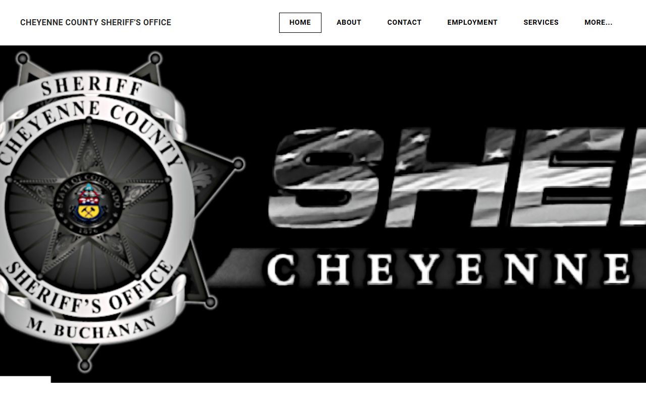 Cheyenne County inmate population sheriff homepage source